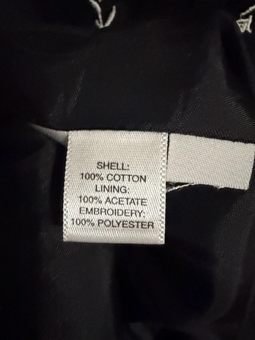 Ann Taylor Black Dress with White Vine Embroidery